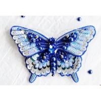 Набор для вышивания броши «Синяя бабочка»
